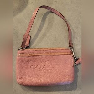 Coach Blush Pink Leather Wristlet